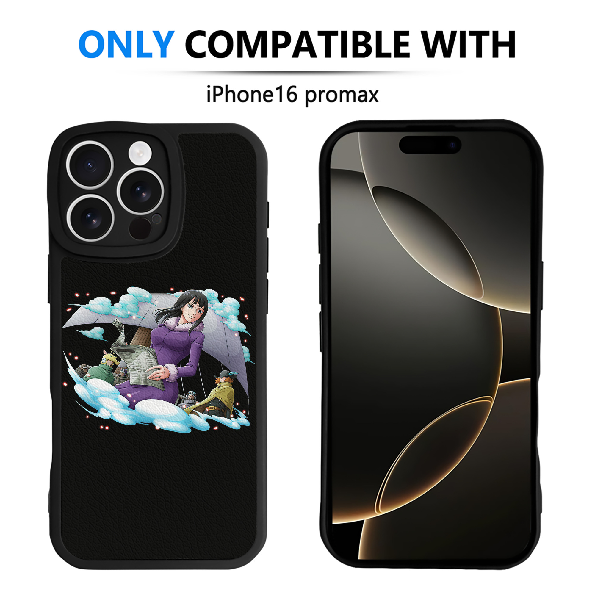 （画像用） ワンピース ニコ・ロビン ONE PIECE Nico Robin 【iPhone 16シリーズ対応】シリコンスマホケース（レザー調） 材質：シリコン